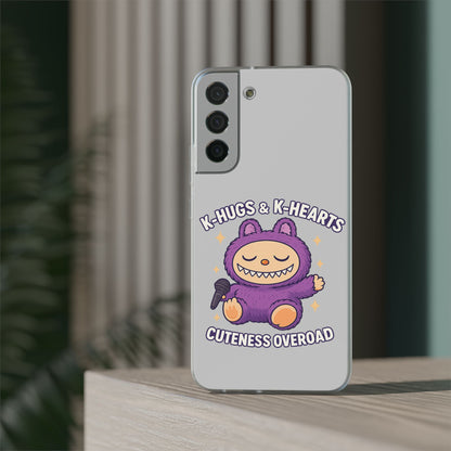 Cute K-Hugs & K-Hearts Flexi Case, Adorable Phone Case, Gift for Kids, Fun Gift, Cute Accessories, Kawaii Style Case