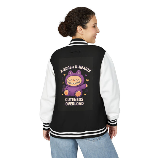 K-Pop Universe Letterman Jacket, Trendy Unisex Varsity Jacket, Cute Gift for K-Pop Fans, Stylish Casual Wear, Anime Inspired Apparel