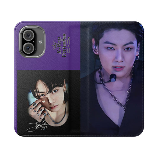 K-Pop Flip Case, Stylish Phone Wallet for Fans, Perfect for Gifts, Music Lovers, Festivals, Birthday Celebrations