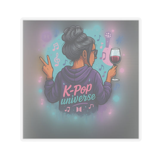 K-Pop Universe Kiss-Cut Stickers, Fun Stickers for K-Pop Lovers, Cute Laptop Decor, Gift for Music Fans, K-Pop Party Favor