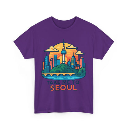 K-Pop Seoul Adventure Tee, Trendy Unisex T-Shirt, City Skyline Graphic, Music Lovers Gift, Casual Streetwear