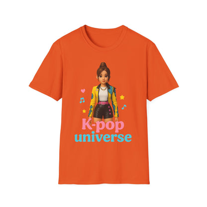 K-Pop Universe Unisex Softstyle T-Shirt, Trendy K-Pop Tee, Gift for Music Lovers, Casual Wear, Concert Outfit