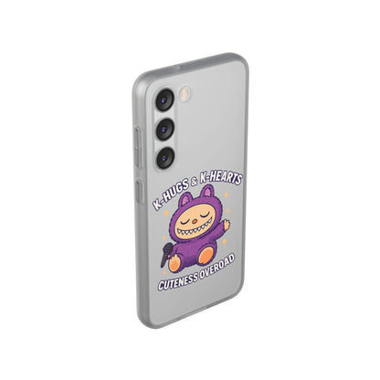 Cute K-Hugs & K-Hearts Flexi Case, Adorable Phone Case, Gift for Kids, Fun Gift, Cute Accessories, Kawaii Style Case