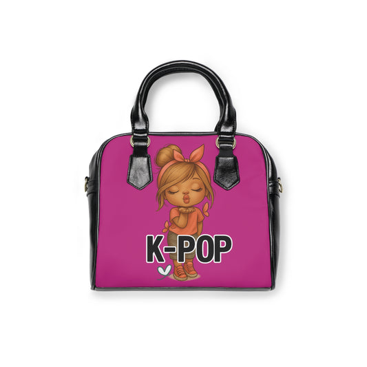 K-Pop Shoulder Handbag, Trendy Tote Bag for Music Lovers, Girls Night Out Purse, Unique Gift for K-Pop Fans, Stylish Everyday Handbag