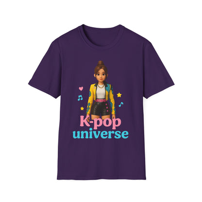 K-Pop Universe Unisex Softstyle T-Shirt, Trendy K-Pop Tee, Gift for Music Lovers, Casual Wear, Concert Outfit