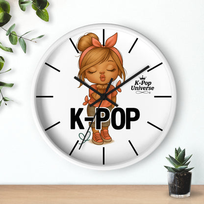 K-Pop Themed Wall Clock, Cute K-Pop Decor, Fan Gift, Music Lover Gift, Unique Home Decor, Trendy Wall Art