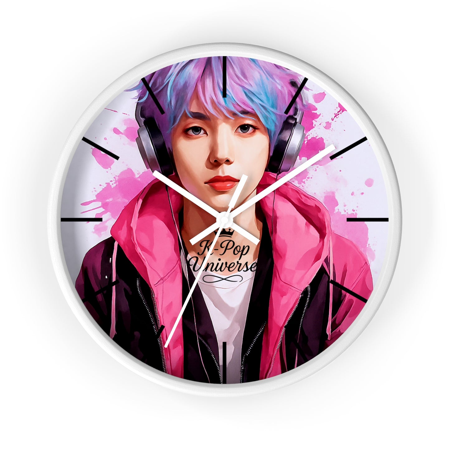 K-Pop Themed Wall Clock, Trendy Clock for Music Lovers, Perfect Gift for K-Pop Fans, Home Decor, Unique Desk Accessory