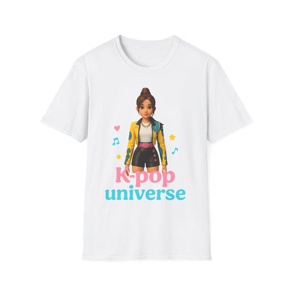 K-Pop Universe Unisex Softstyle T-Shirt, Trendy K-Pop Tee, Gift for Music Lovers, Casual Wear, Concert Outfit