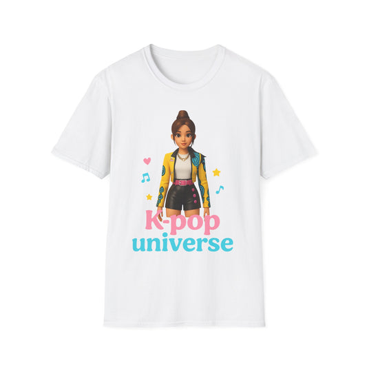 K-Pop Universe Unisex Softstyle T-Shirt, Trendy K-Pop Tee, Gift for Music Lovers, Casual Wear, Concert Outfit