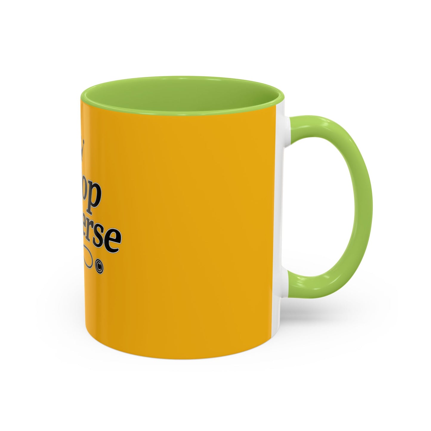 K-Pop Universe Accent Coffee Mug | Perfect for Fans, Gifts for Birthdays, Unique Collectors Item, Vibrant Yellow Mug, Black Handle Mug, K-pop universe