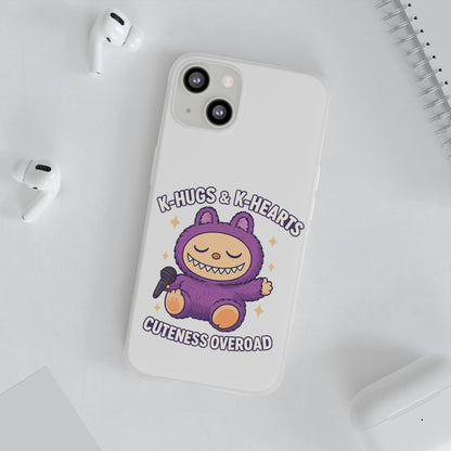 Cute K-Hugs & K-Hearts Flexi Case, Adorable Phone Case, Gift for Kids, Fun Gift, Cute Accessories, Kawaii Style Case
