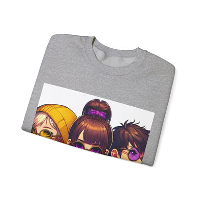 K-Pop Universe Crewneck Sweatshirt | Unisex Heavy Blend™, Trendy Fashion Apparel, Cozy Streetwear, Gift for Fans, Retro Style