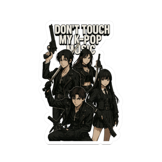 K-Pop Sticker Pack: Don't Touch My Music, Anime Aesthetic Decals, Laptop Stickers, K-Pop Fan Gifts, Music Lover Decor
