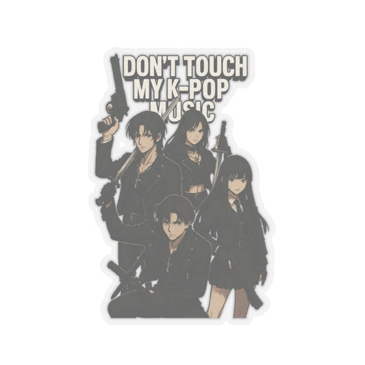 K-Pop Sticker Pack: Don't Touch My Music, Anime Aesthetic Decals, Laptop Stickers, K-Pop Fan Gifts, Music Lover Decor