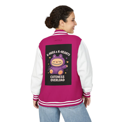 K-Pop Universe Letterman Jacket, Trendy Unisex Varsity Jacket, Cute Gift for K-Pop Fans, Stylish Casual Wear, Anime Inspired Apparel
