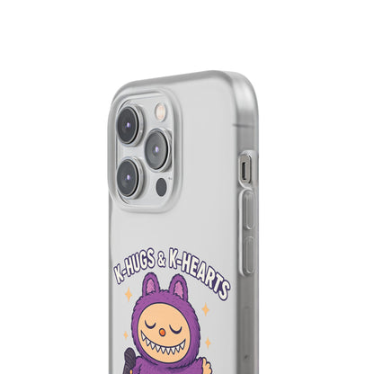 Cute K-Hugs & K-Hearts Flexi Case, Adorable Phone Case, Gift for Kids, Fun Gift, Cute Accessories, Kawaii Style Case
