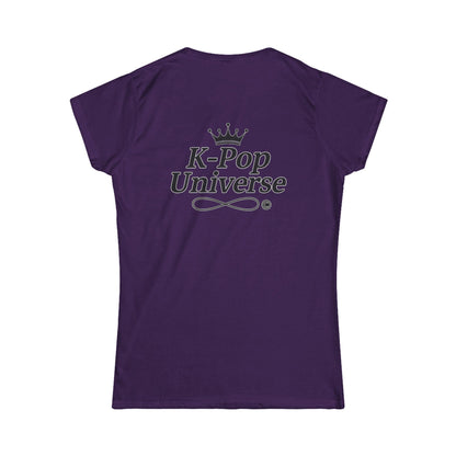 V/BTS/K-Pop Universe Women's Softstyle Tee, Trendy Graphic Tee, Casual K-Pop Shirt, Gift for Fans, Stylish Concert Outfit