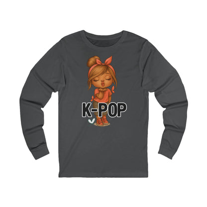 K-Pop Unisex Long Sleeve Tee, Trendy K-Pop Shirt, Perfect Gift for Fans, Music Tee for Concerts, Stylish Everyday Wear