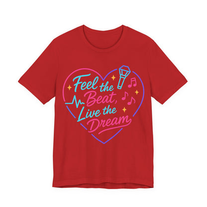 K-Pop Inspired Graphic Tee for Music Lovers, Feel the Beat T-Shirt, Unisex Music Tee, Concert Apparel, Gift for Fans, Festival Wear