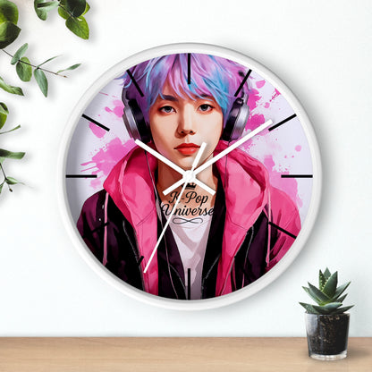 K-Pop Themed Wall Clock, Trendy Clock for Music Lovers, Perfect Gift for K-Pop Fans, Home Decor, Unique Desk Accessory