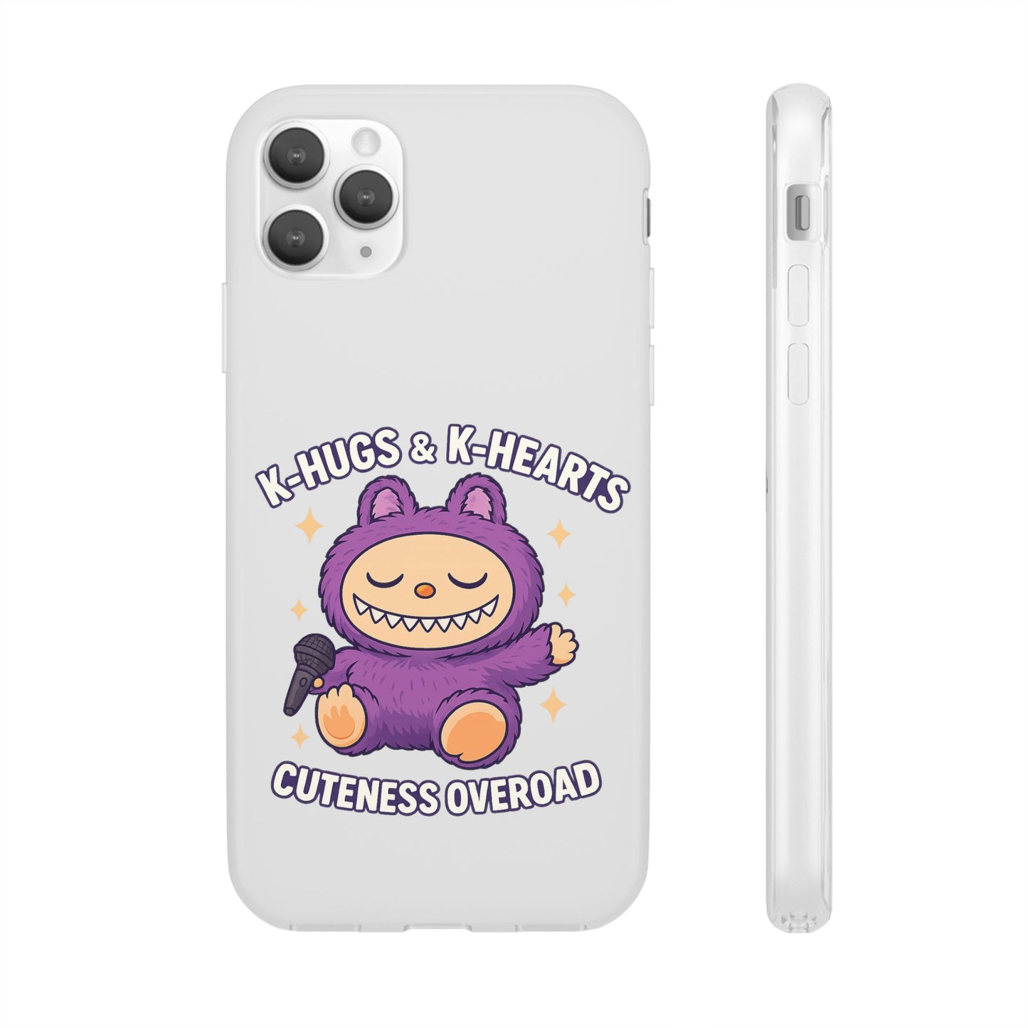 Cute K-Hugs & K-Hearts Flexi Case, Adorable Phone Case, Gift for Kids, Fun Gift, Cute Accessories, Kawaii Style Case