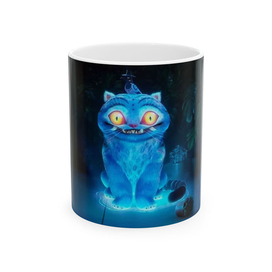 Whimsical Cheshire Cat Mug - Unique Coffee Cup for Cat Lovers, Fun Gift for Holidays, Tea Mug, Kitchen Decor, Collector's Item