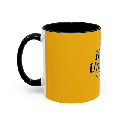 K-Pop Universe Accent Coffee Mug | Perfect for Fans, Gifts for Birthdays, Unique Collectors Item, Vibrant Yellow Mug, Black Handle Mug, K-pop universe