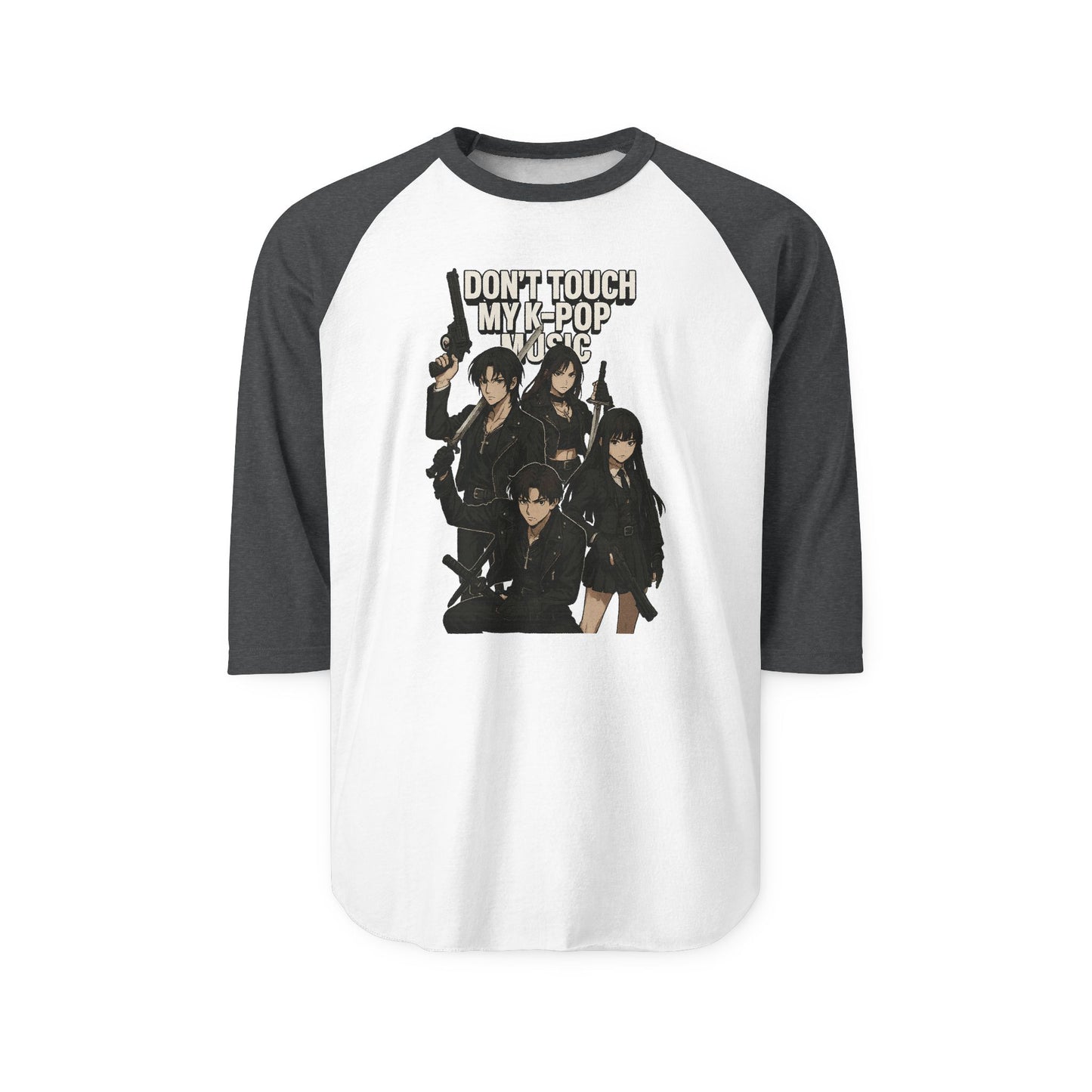 K-Pop Graphic Raglan Shirt, Unisex Baseball Tee, Music Lover Gift, Korean Pop Merch, Trendy Casual Wear, Ideal for Concerts
