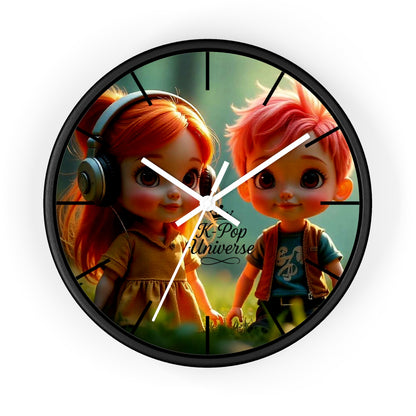 K-Pop Universe Wall Clock, Cute Home Decor, Gift for Music Lovers, Children's Room Accent, K-Pop Fan Wall Art