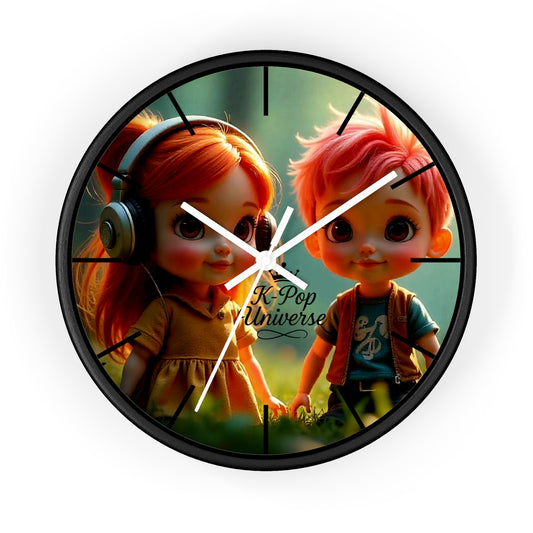 K-Pop Universe Wall Clock, Cute Home Decor, Gift for Music Lovers, Children's Room Accent, K-Pop Fan Wall Art