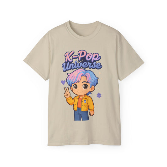 K-Pop Universe Tee, Unisex K-Pop T-Shirt, Cute K-Pop Merchandise, Trendy Graphic Tee, Gift for K-Pop Fans, Pop Culture Apparel
