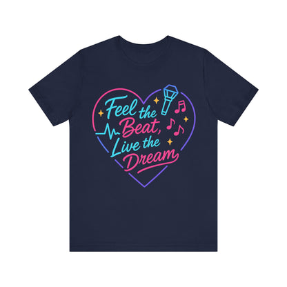 K-Pop Inspired Graphic Tee for Music Lovers, Feel the Beat T-Shirt, Unisex Music Tee, Concert Apparel, Gift for Fans, Festival Wear