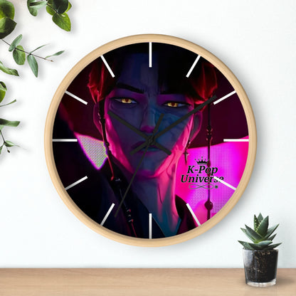 Vibrant Anime-Themed Wall Clock, Unique Home Decor, Stylish Clock for Gamers, Gift for Anime Lovers, Modern Clock for Any Room, k-pop demon Hunters, k-pop universe
