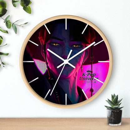 Vibrant Anime-Themed Wall Clock, Unique Home Decor, Stylish Clock for Gamers, Gift for Anime Lovers, Modern Clock for Any Room, k-pop demon Hunters, k-pop universe