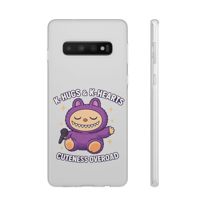 Cute K-Hugs & K-Hearts Flexi Case, Adorable Phone Case, Gift for Kids, Fun Gift, Cute Accessories, Kawaii Style Case