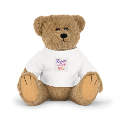 K-Pop Vibes Plush Toy, Cuddly Bear with T-Shirt, Cute Gift for Fans, Collectible Stuffed Animal, Birthday or Holiday Present