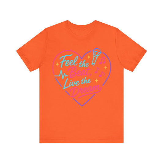 K-Pop Inspired Graphic Tee for Music Lovers, Feel the Beat T-Shirt, Unisex Music Tee, Concert Apparel, Gift for Fans, Festival Wear