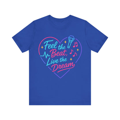 K-Pop Inspired Graphic Tee for Music Lovers, Feel the Beat T-Shirt, Unisex Music Tee, Concert Apparel, Gift for Fans, Festival Wear