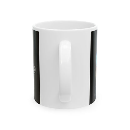 K-Pop Inspired Ceramic Mug, 11oz/15oz, Unique Coffee Cup for Fans, Gift for Birthday, Holiday, Collectible, Black and White Design