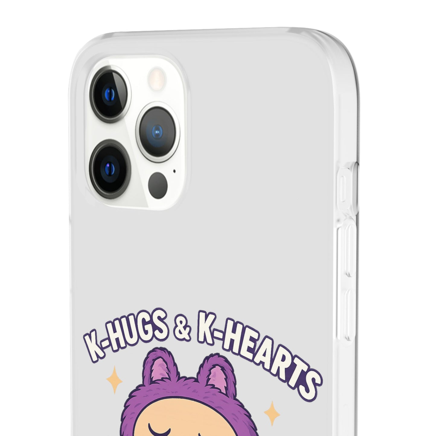 Cute K-Hugs & K-Hearts Flexi Case, Adorable Phone Case, Gift for Kids, Fun Gift, Cute Accessories, Kawaii Style Case