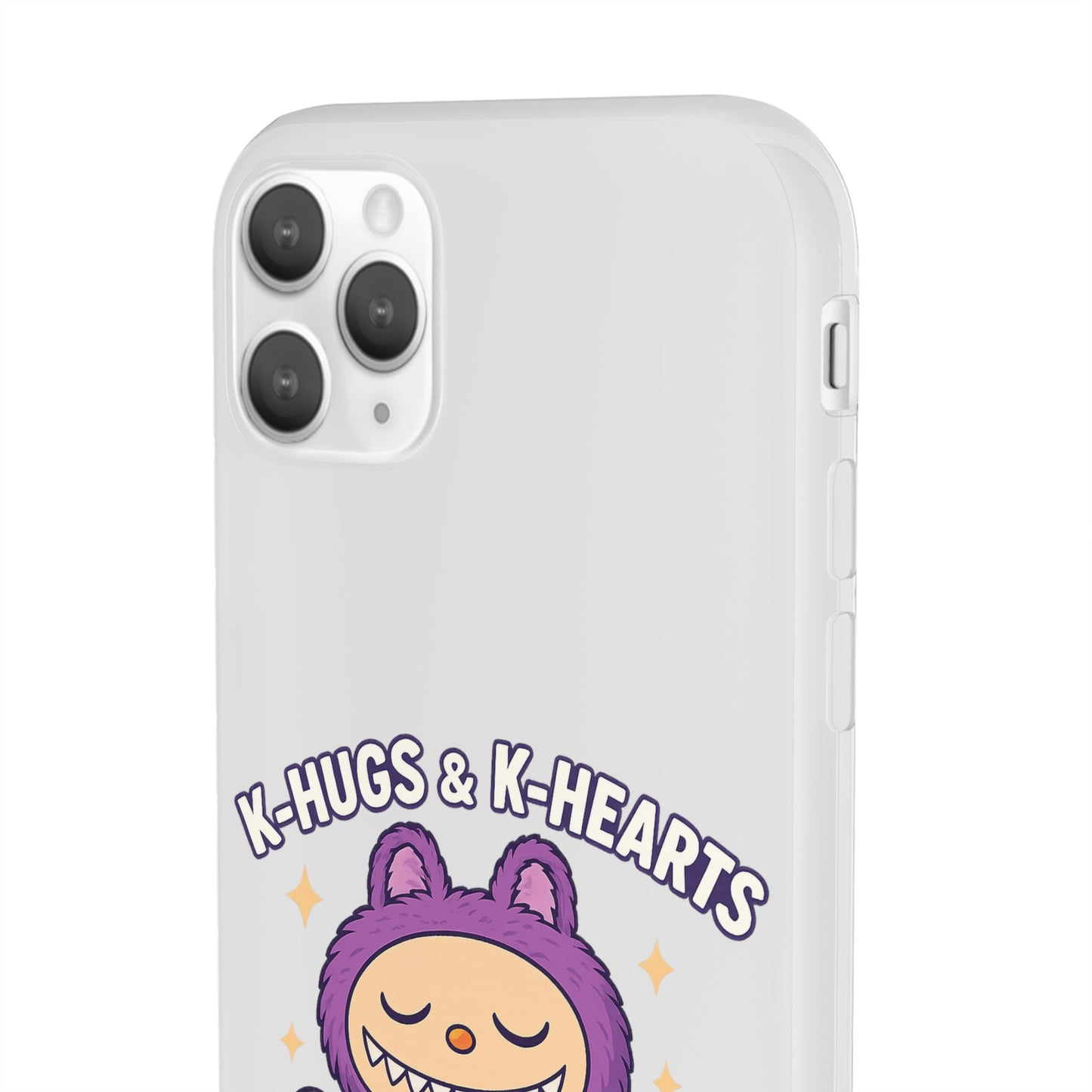Cute K-Hugs & K-Hearts Flexi Case, Adorable Phone Case, Gift for Kids, Fun Gift, Cute Accessories, Kawaii Style Case