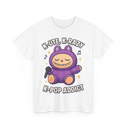 K-Pop Addict Tee, Cute Kawaii T-Shirt, Unisex Cotton Shirt, Music Lover Gift, K-Pop Universe Apparel