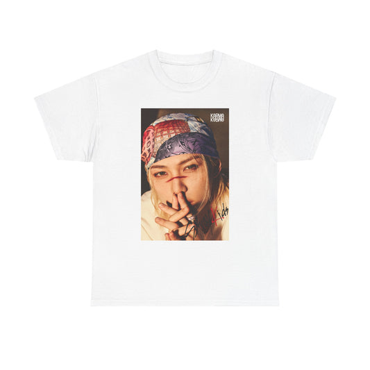 K-Pop Inspired Unisex Heavy Cotton Tee - Trendy Graphic Tee, Music Fan Shirt, Casual Wear, Gift for K-Pop Lovers