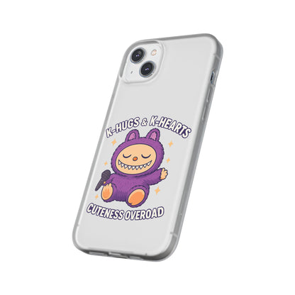 Cute K-Hugs & K-Hearts Flexi Case, Adorable Phone Case, Gift for Kids, Fun Gift, Cute Accessories, Kawaii Style Case