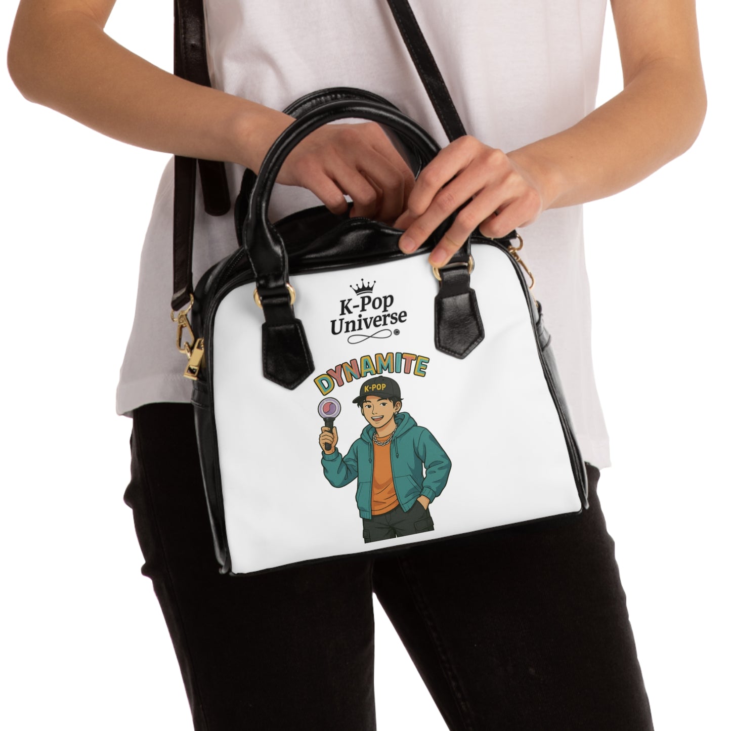 K-Pop Universe Shoulder Handbag, Trendy Tote Bag, Stylish Purse for Fans, Gift for Music Lovers, Fashionable Everyday Accessory