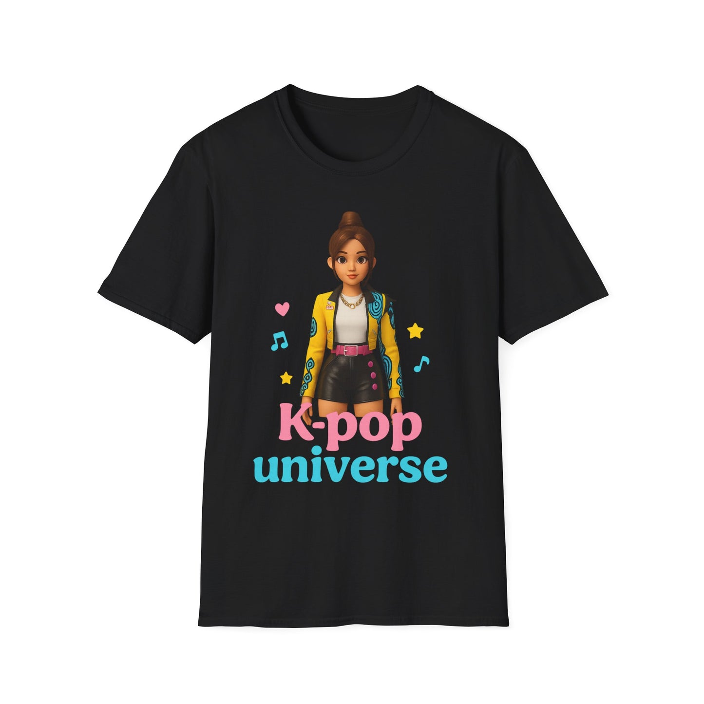 K-Pop Universe Unisex Softstyle T-Shirt, Trendy K-Pop Tee, Gift for Music Lovers, Casual Wear, Concert Outfit