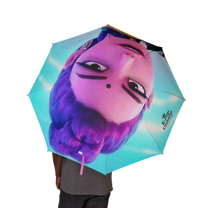 K-Pop Themed Semi-Automatic Foldable Umbrella – Perfect Gift for Fans, Stylish Rain Gear, Cute Outdoor Accessory, Portable Sunshade, k-pop demo Hunters