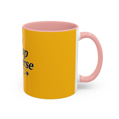 K-Pop Universe Accent Coffee Mug | Perfect for Fans, Gifts for Birthdays, Unique Collectors Item, Vibrant Yellow Mug, Black Handle Mug, K-pop universe