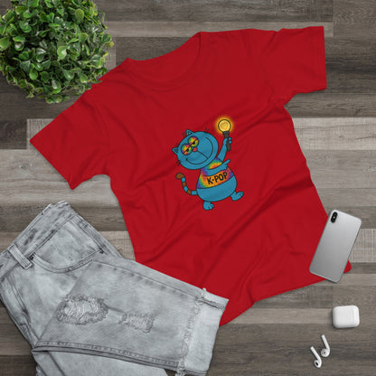 K-Pop Cat T-Shirt, Cute Cat Tee, K-Pop Fan Shirt, Women's Graphic Tee, Trendy Cat Apparel