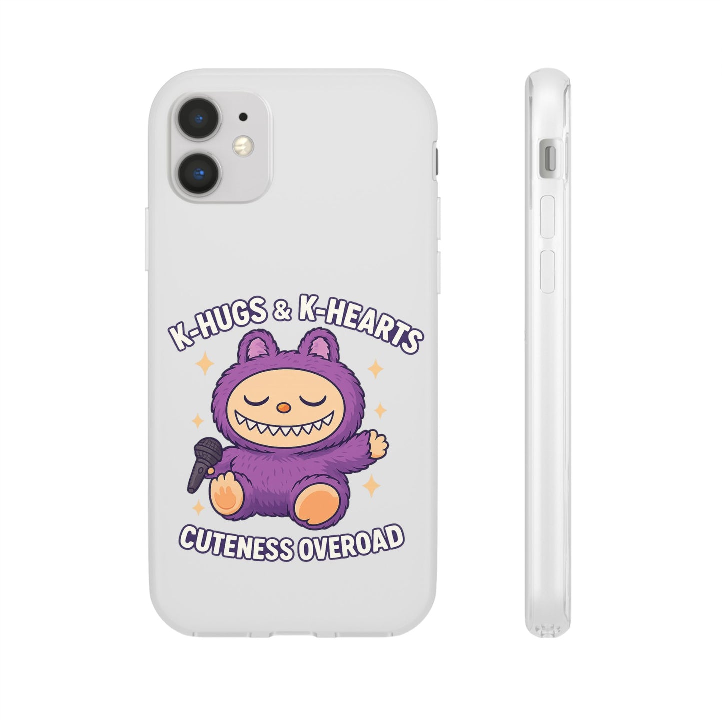 Cute K-Hugs & K-Hearts Flexi Case, Adorable Phone Case, Gift for Kids, Fun Gift, Cute Accessories, Kawaii Style Case